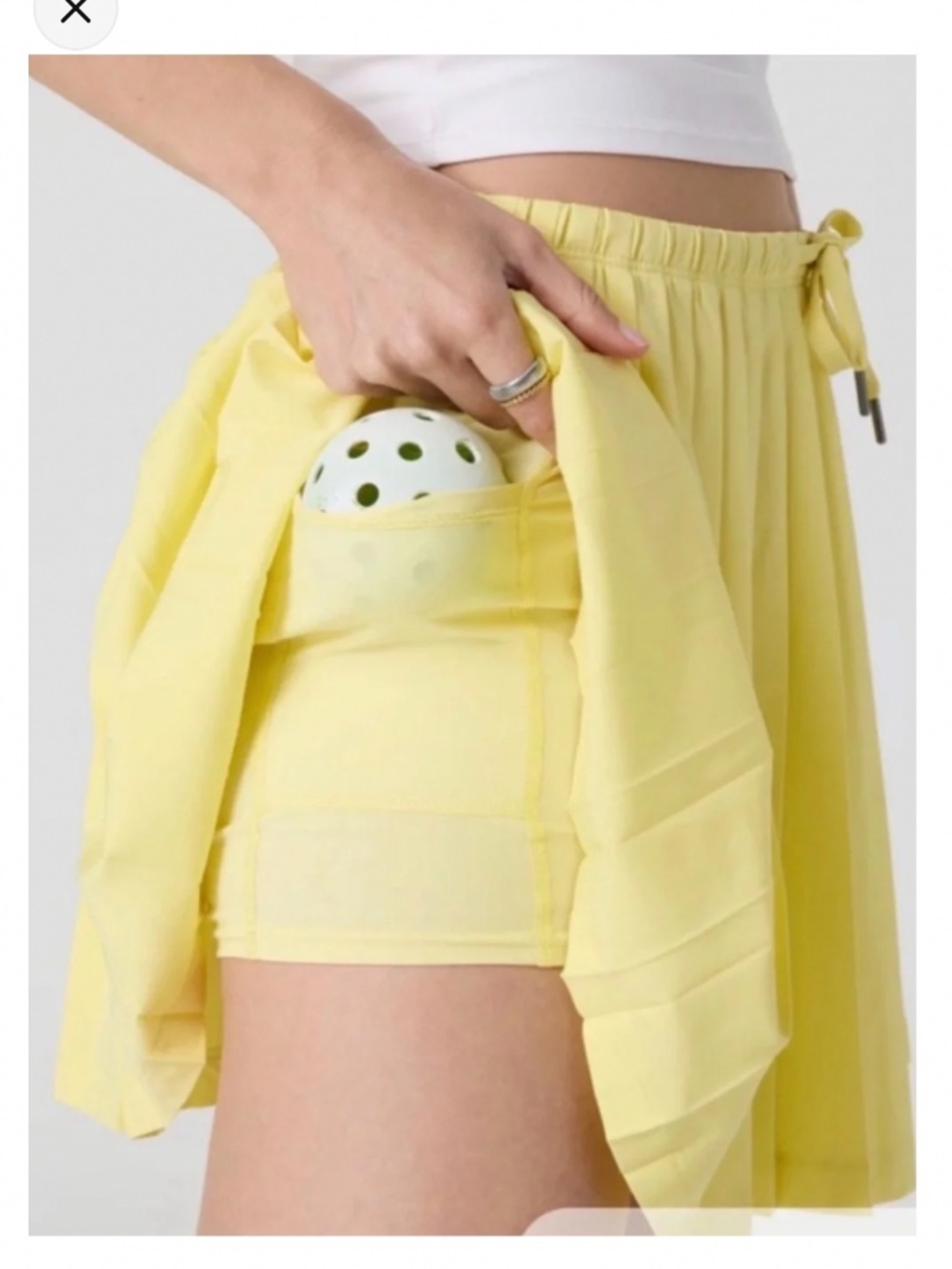 Vuori pleated clementine skirt with built in shorts size s - Picture 2 of 7